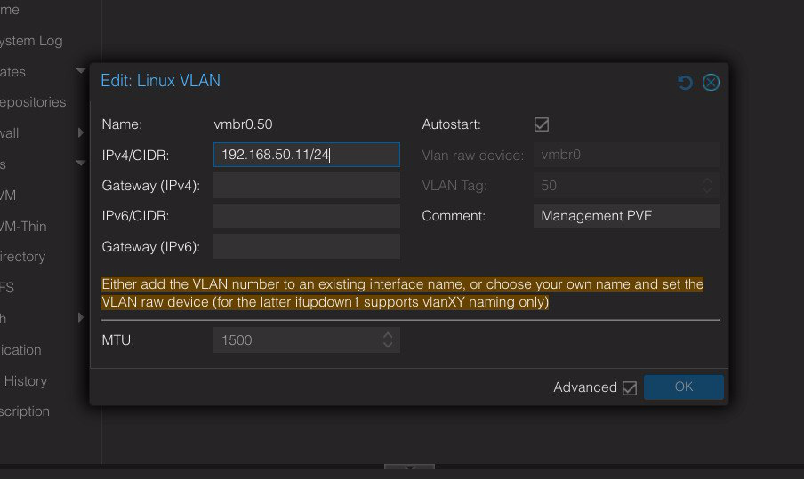 Sous-interface vmbr0.50 Proxmox